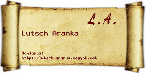 Lutsch Aranka névjegykártya